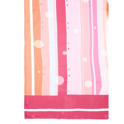 Kalyan Silks Women's Orange Saree With Floral Prints Without Border With Plain Light Pink Blouse