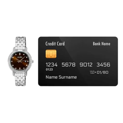 Alba Chocolate Brown Dial with Crystals-AH7CM3X1