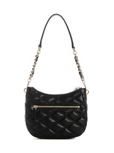 GUESS Black Quilted Tamsin Top Zip Shoulder Bag