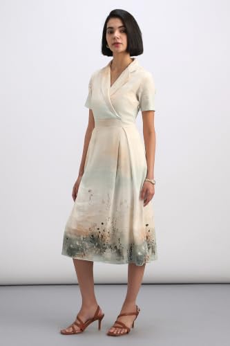 Women Beige Print Casual Dress