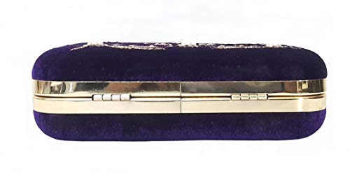 DUCHESS Women's Box Clutch with Pearl Handle-Bridal Ethnic Traditional Casual Purse/Clutch/Handbag (4 x 7 x 2 inch)