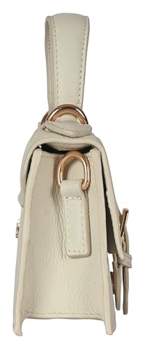 eske Eloise Genuine Leather Womens Satchel (Vanilla)