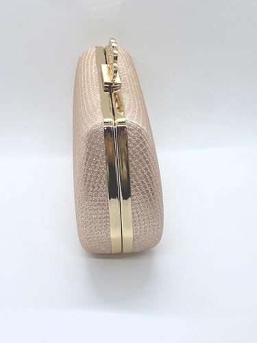 Mastyle® Glitter Clutch Handbag For Women With Crown Design Lock And Compact