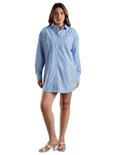 Tommy Hilfiger Cotton Spread Collar Shirt Dress