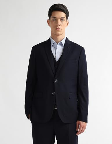 Arrow Men's Tailored Fit Three Piece Suit (ARAISU5603_Blue_36)