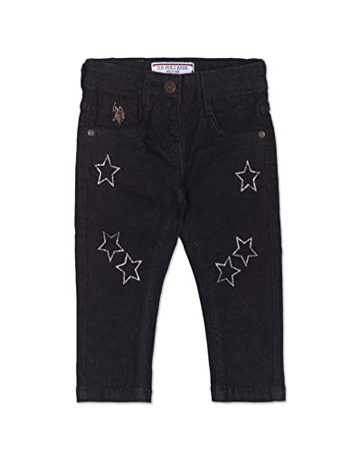 U.S. POLO ASSN. Baby Girl's Slim Jeans (UGJEN0081_DK. Blue_12T)