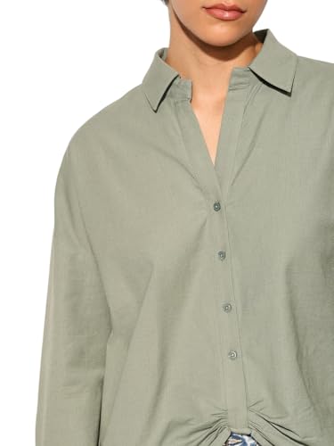 ONLY Women Regular Fit Green Shirt