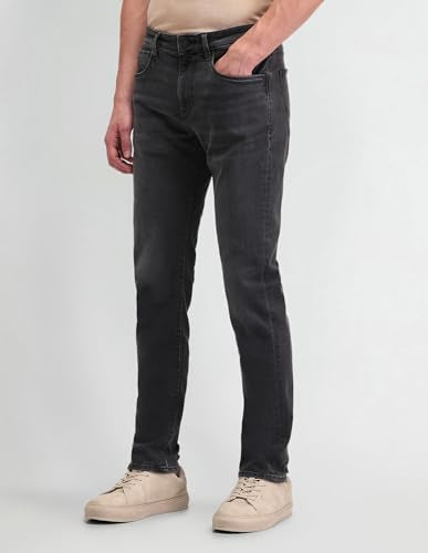 Arrow New York Men's Slim Jeans (ANAIJN2655_Black