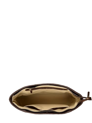 eske Yara Vegan Leather Tote Bag For Women (Brown Saffiano)