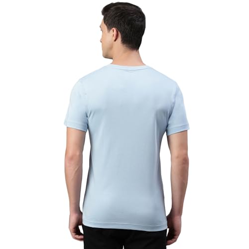 Van Heusen Men's Regular Fit T-Shirt (IHQTS1SK60039_Sky