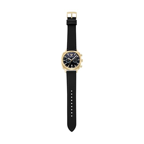 Emporio Armani Black Quartz Leather Watch AR11690