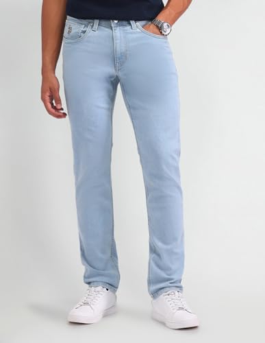 U.S. Polo Assn. Denim Co. Men's Brandon Slim Tapered Fit Blue Jeans (UDJEN1252_Light Wash_36)