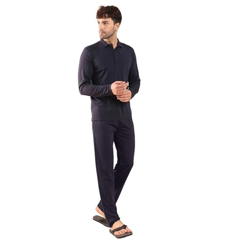 Sweet Dreams Men's Solid Printed Pyjama Set