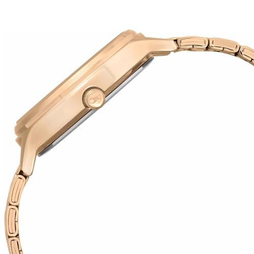 Fastrack Plain 3 Hands Black Dial Rose Gold Plating Stainless Steel Women's Watch - NT6285WM05
