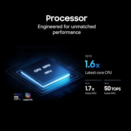 Samsung Galaxy Book6 Pro (Gray, 16GB RAM, 1TB SSD) | Intel Core Ultra 7 (Series 3) | 14" WQXGA+ Dynamic AMOLED 2X | 30Hrs Battery Life | 120 Hz Refresh Rate | Dolby Atmos Stereo Speakers | AI PC