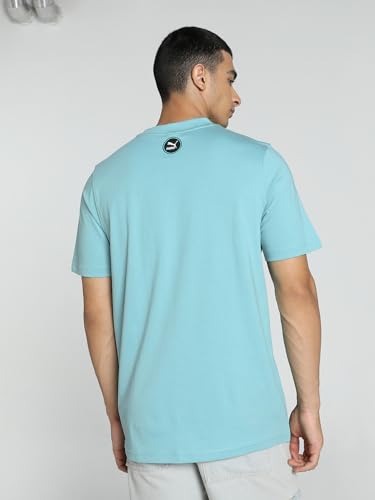 Puma Men's Graphic Print Regular Fit T-Shirt (630789_Porcelain