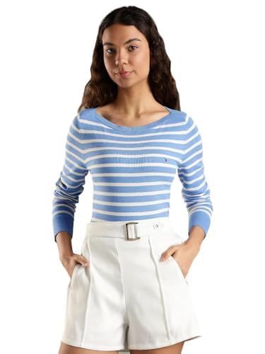 Tommy Hilfiger Regular Fit Cotton Boat Neck Sweater