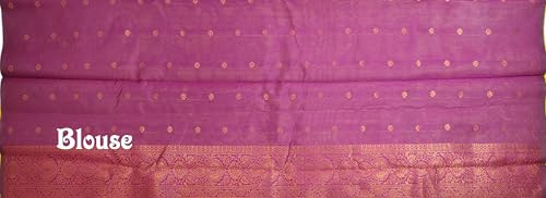 SREE KUMARAN Women's Kanchipuram Kubera Silk Pure Pattu Sarees with blouse (VSK411-5)
