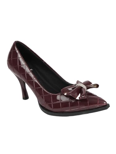 ELLE Women Fashion Pump,Wine,UK-5