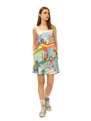 ONLY Women's Fit and Flare Multicolor Dress