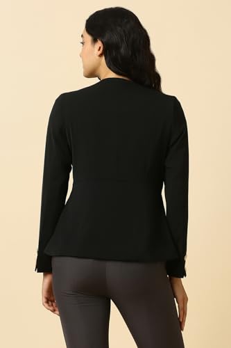 Allen Solly Women's Blazer (AHBZERGFA39435_Black