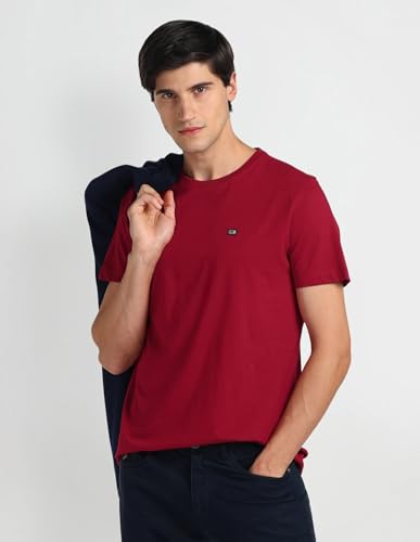 Arrow Sports Men's Regular Fit T-Shirt (ASAEOTS5093_Red