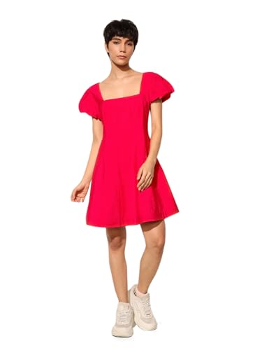 ONLY Women's Fit and Flare Red Dress
