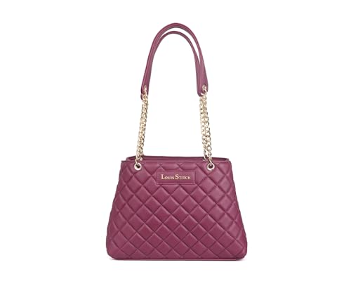 LOUIS STITCH Stylish Cherry Handbag for Women | Multi Pocket Ladies Satchel Handbag for Travel, Office, College | LDB-12-CUSBRW