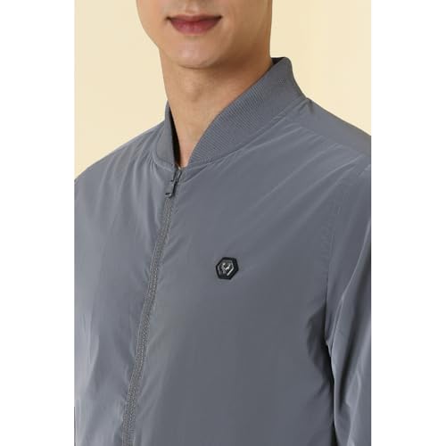 Allen Solly Mens baseball collar solid jacket