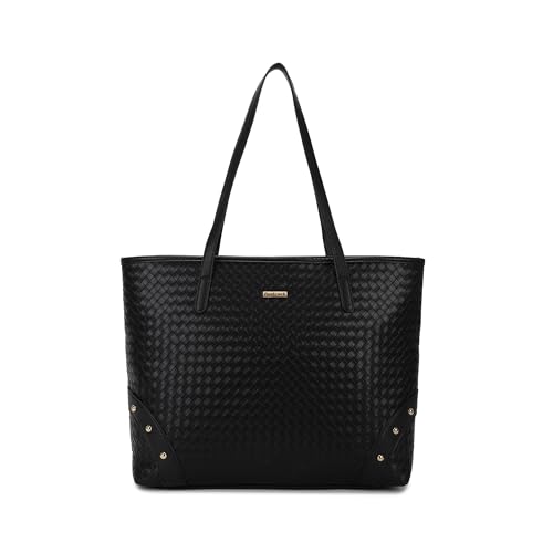 Fastrack Textured Tote | Textured Faux-Leather Tote Bag for Women | Spacious Handbag with Sturdy Handles for Work & Leisure