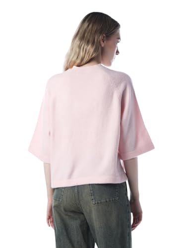 ONLY Women's Acrylic Blend Round Neck Pullover Sweater (15333199- Potpourri