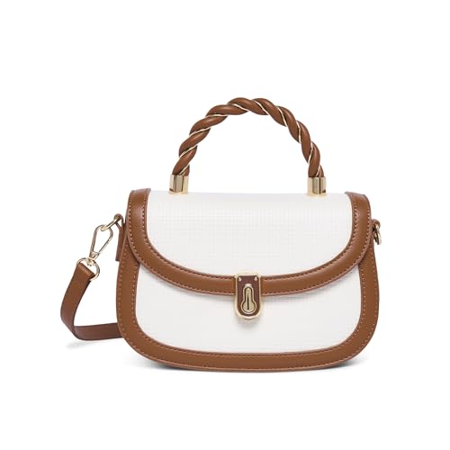 Akiki London Women's Trinity Flap Small Satchel Bag | Satchel Handbag for Work | Ladies Purse | Stylish Shoulder Bag | Gift for Women
