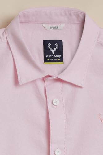 Boys Pink Solid Casual Shirt