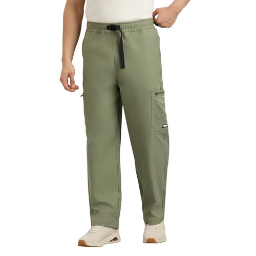 Skechers Men's Regular Pants (PT0095ID-BSGE_Brown/SAGE