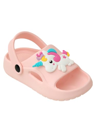 Yellow Bee Cute Unicorn Design Sandals For Girls - Pink,6C,3-3.5 Years