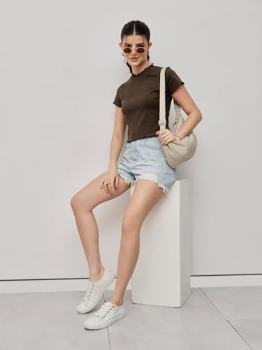 Nümae Women's Ribbed Lettuce Hem Top