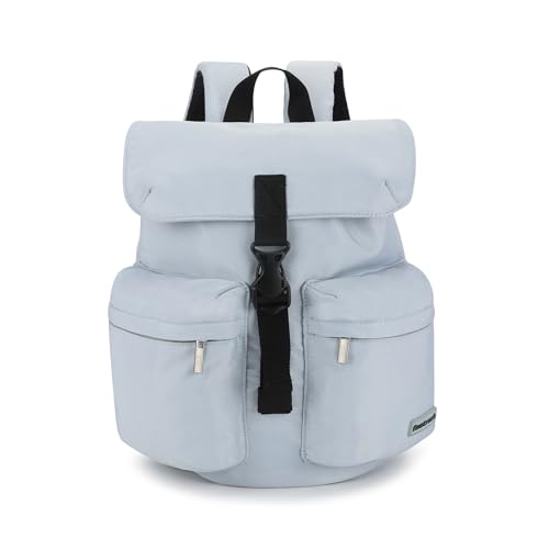 Fastrack Nylon Backpack for Women | Stylish College & Travel Bag with Buckle Closure | 2 Front Zipper Pockets | Lightweight & Durable Casual Backpack