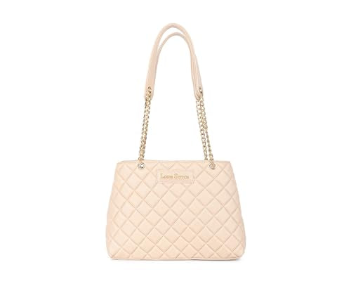 LOUIS STITCH Stylish Beige Handbag for Women | Multi Pocket Ladies Satchel Handbag for Travel, Office, College | LDB-12-CUSBNU