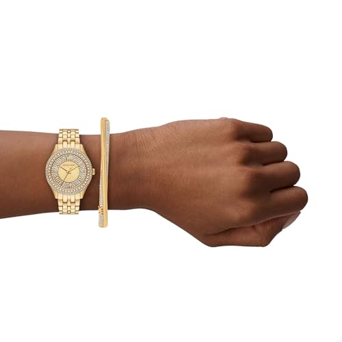 Michael Kors Harlowe Gold Quartz Stainless Steel Watch MK4974SET