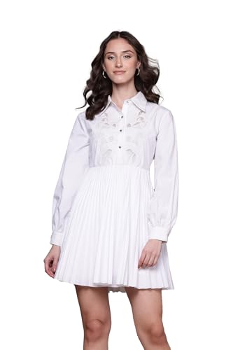 Label RITU KUMAR White Blainn Shirt Dress with Camisole