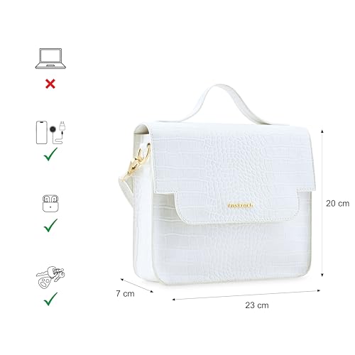 Fastrack Compact Satchel for Women | Faux-Leather Women's Handbags | Satchel for Casual Carry
