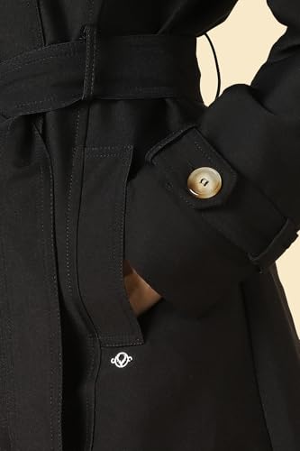 Women Black Solid Casual Jacket