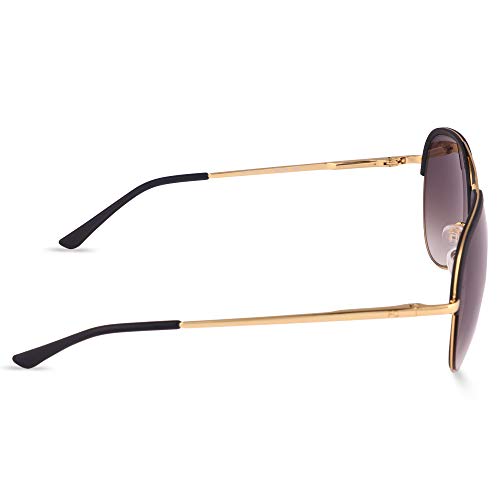 French Connection Gradient Aviator Unisex Sunglasses - (FC 7131 C1|58|Brown Color Lens)