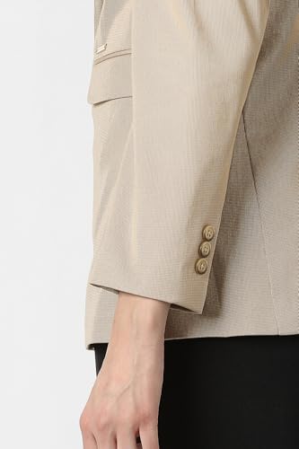 Women Beige Solid Blazer