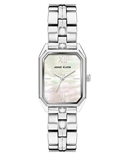Anne Klein Women's Japanese Quartz Dress Watch with Metal Strap, Silver, 14 (Model: AK/3775MPSV)