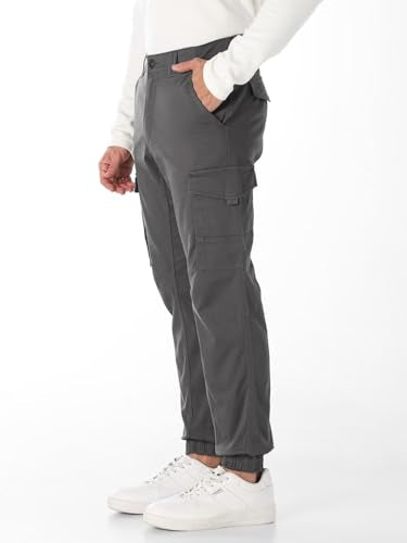 Jack & Jones Grey Slim Fit Casual Cargo Pants