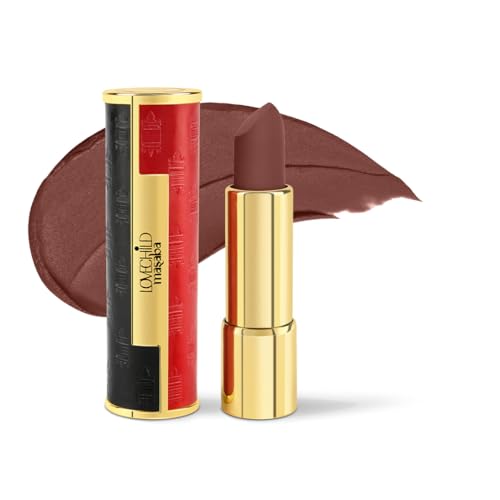 LoveChild Masaba Statement Matte Lipstick, ASAP (Dark Brown), Smooth Glide, Bold Matte Finish, Long-Lasting Lipsticks With Mango Butter Nourishing and Intense Color Payoff, Lightweight, 4g