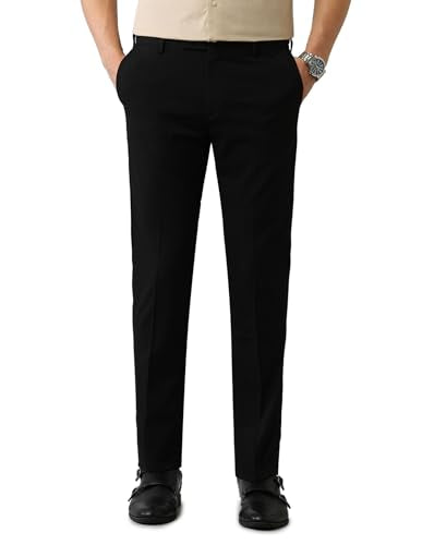 Arrow AutoFlex Regular Fit Trousers_ARAJTR2151_38 Black