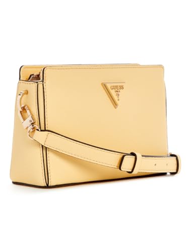 GUESS Cornsilk Solid Meridian Top Zip Crossbody Bag