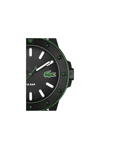 Lacoste Lacoste.12.12 Scuba Qtz Basic Black Round Dial Men's Watch|Silicone Material|Multi Color Band - 2011412
